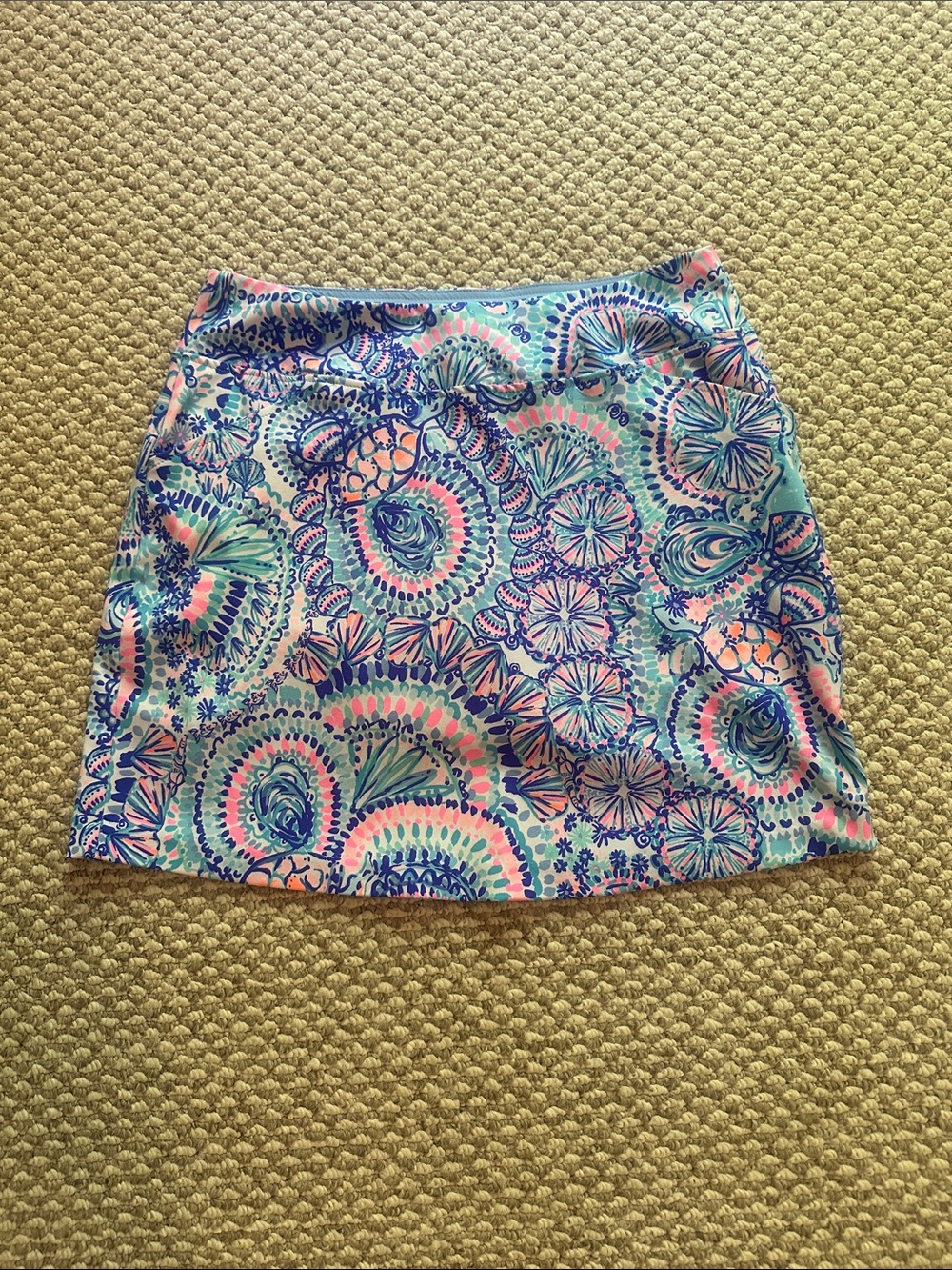 Blue Multi Floral Print Women’s Skort